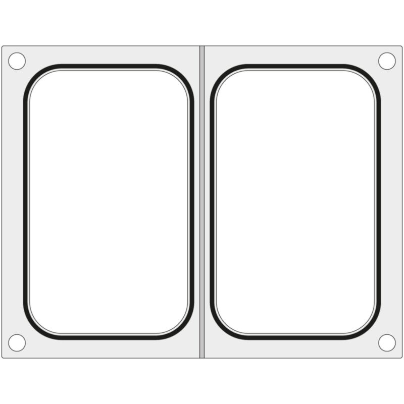 foto del prodotto hendi stampo a matrice per sigillatrice per due vassoi, contenitori 178x113 mm 805589