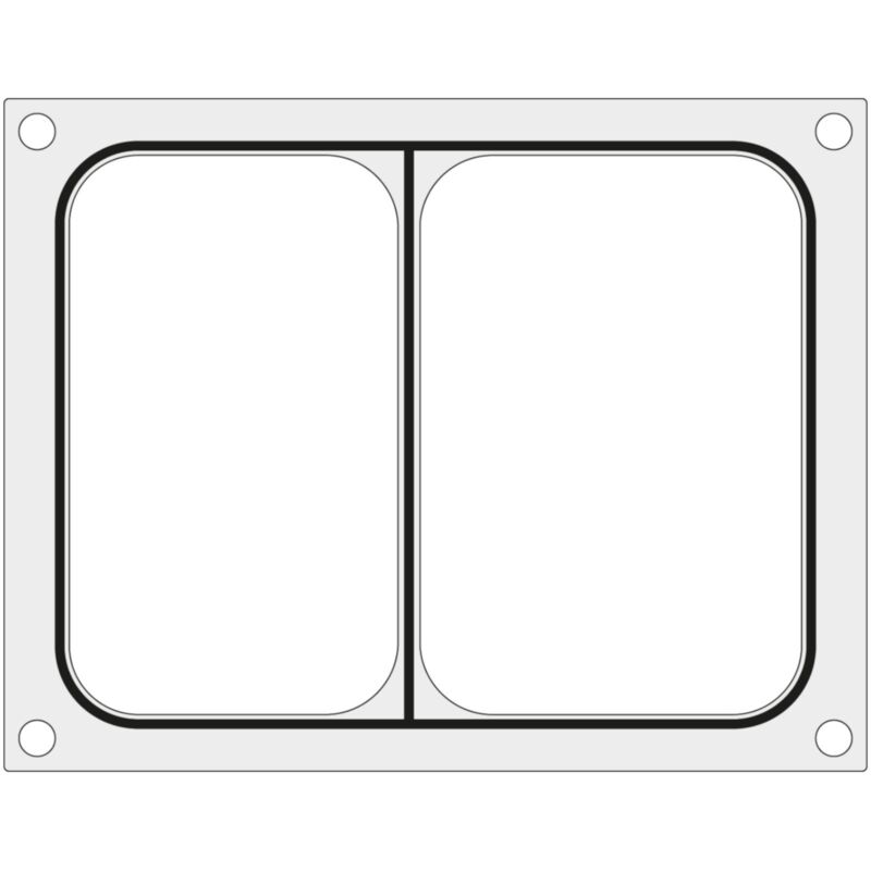 foto del prodotto hendi stampo matrice per saldatrice per vassoio due pezzi 227x178 mm 805596