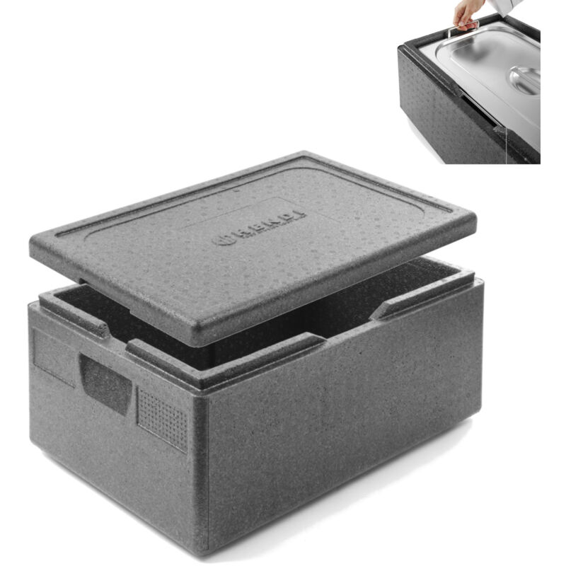 foto del prodotto hendi thermos per ristorazione contenitore termoisolante per il trasporto di alimenti eep gn1 1 40l 707906