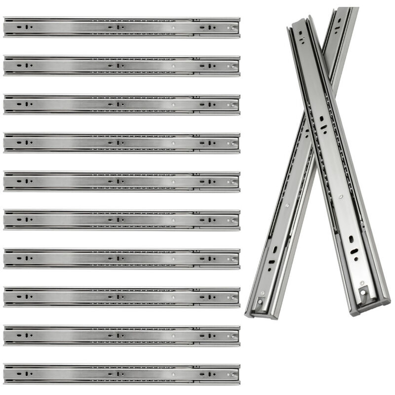 foto del prodotto hengda swanew 1 10 coppie guide per cassetti di mobili. guide per cassetti con cuscinetti a sfera ad estrazione totale. 35kg 45kg 250mm