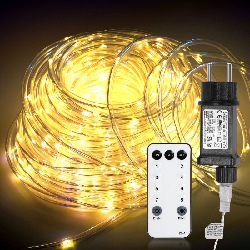foto del prodotto hengda swanew 10 metri di tubo luminoso a led. luce led per interni ed esterni per giardino. natale. matrimonio. festa. soggiorno. striscia