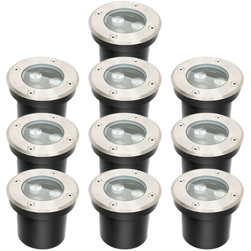 foto del prodotto hengda swanew 10x 3w faretto da terra ip65 faretto da incasso a pavimento con luce a led faretto da pavimento a terra