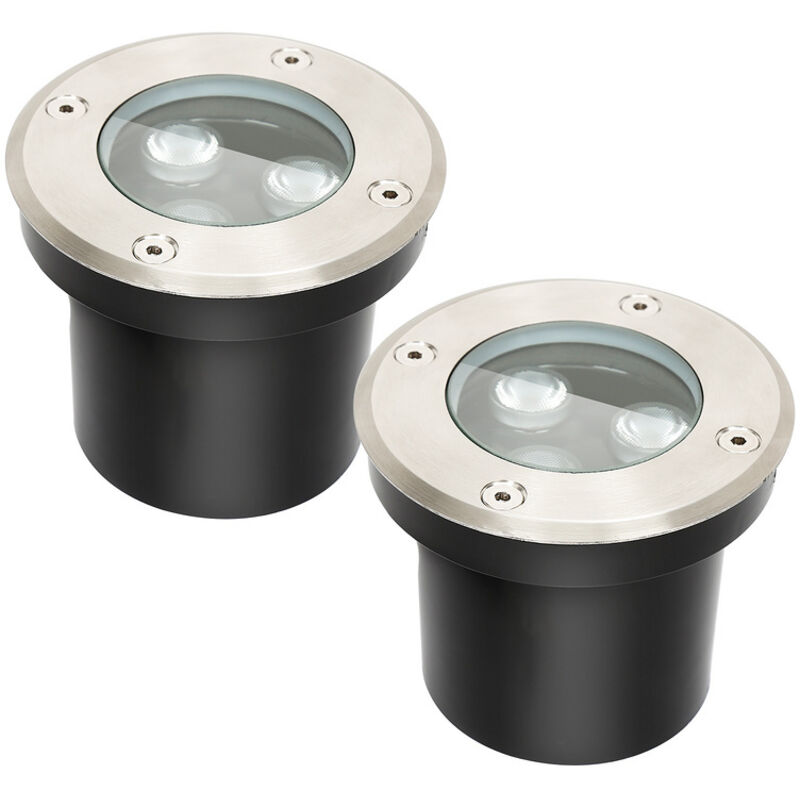 foto del prodotto hengda swanew 2x 3w faretto da terra ip65 faretto da incasso a pavimento con luce a led faretto da pavimento a terra