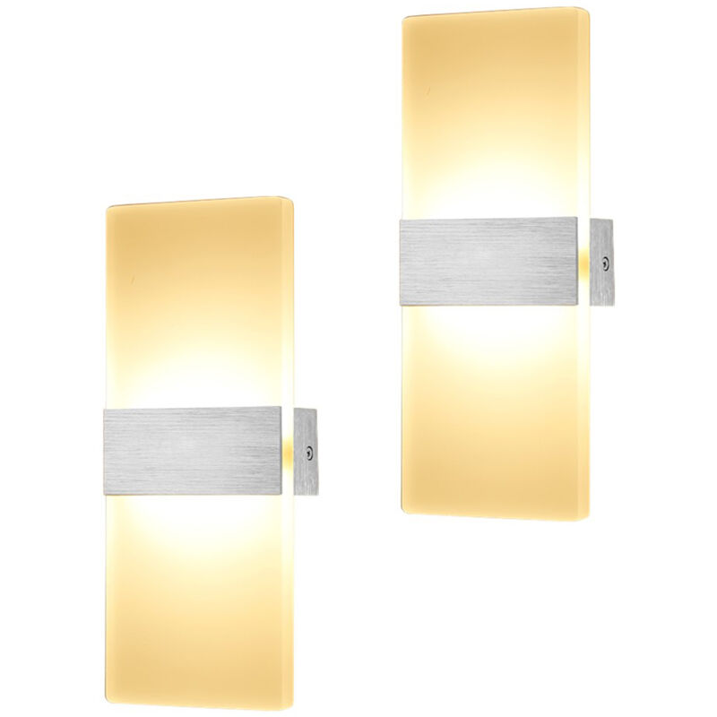 foto del prodotto hengda swanew 2x applique da parete per interni. illuminazione da parete moderna in acrilico per soggiorno. camera da letto. scala. corridoio.