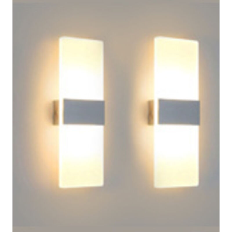 foto del prodotto hengda swanew 2x led appendiabiti a parete scaffale per interni luce corridoio scale camera da letto all aperto sconce a muro bianco caldo 6w