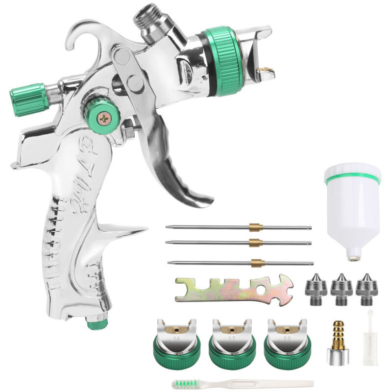 foto del prodotto hengda swanew 2x pistola a spruzzo hvlp ad alimentazione gravitazionale con tazza per liquidi da 600 ml pistola a spruzzo hvlp ad alimentazione