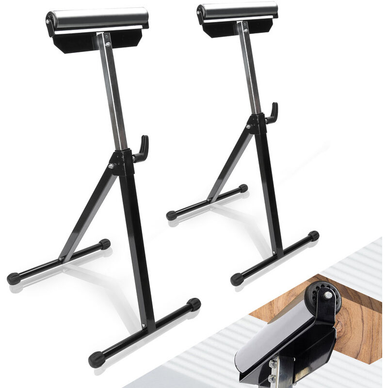 foto del prodotto hengda swanew 2x supporto a rulli regolabile in altezza cavalletto in metallo fino a 60 kg, 68 108 cm
