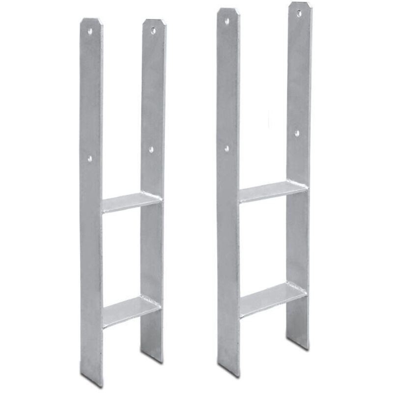 foto del prodotto hengda swanew 2x supporto del palo ancoraggi ad h supporto del palo ancoraggio del palo scarpa a terra 600mm ancoraggio 91mm