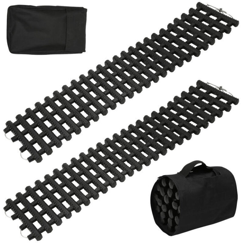 foto del prodotto hengda swanew 2x tavole di trazione 100 cm con materiale tpr, tavole di recupero per veicoli fuoristrada autovetture pickup suv motorhome, coppia
