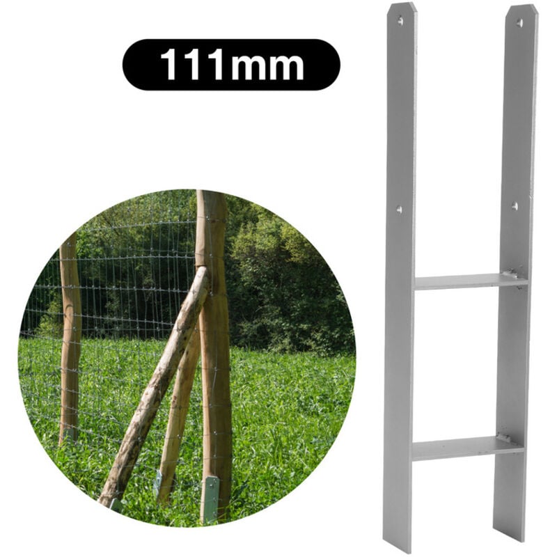 foto del prodotto hengda swanew 4 x ancoraggi a h per pali staffa per pali ancoraggio a terra mini zincato a caldo 111 mm