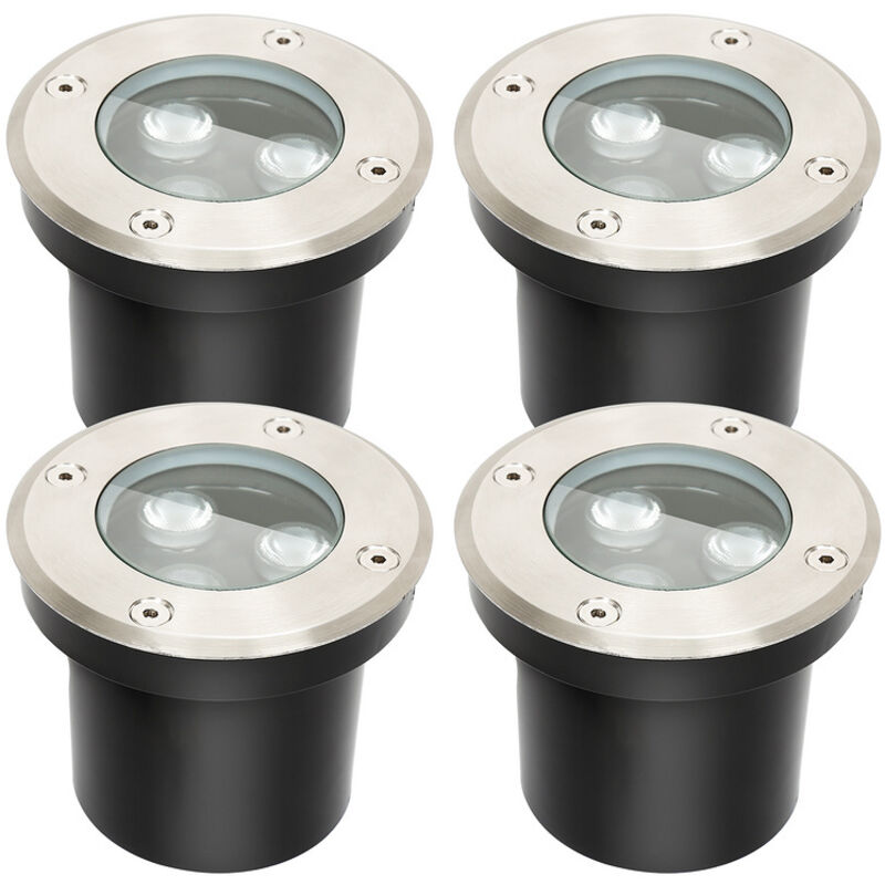 foto del prodotto hengda swanew 4x 3w faretto da terra ip67 faretto da incasso a pavimento con luce a led faretto da pavimento a terra