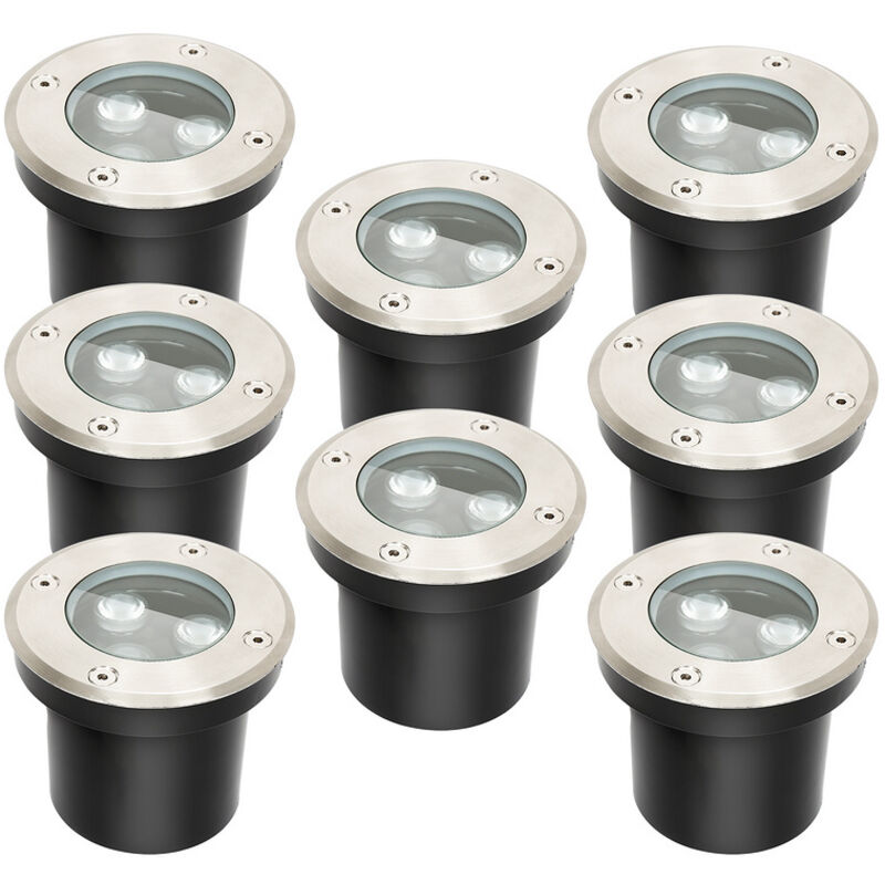 foto del prodotto hengda swanew 8x 3w faretto da terra ip65 faretto da incasso a pavimento con luce a led faretto da pavimento a terra