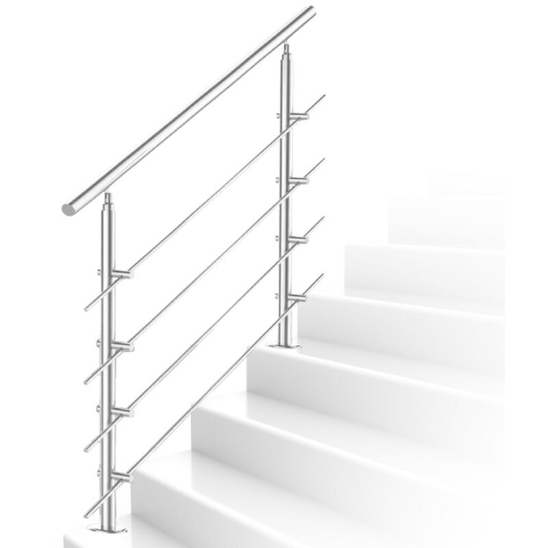 foto del prodotto hengda swanew acciaio inossidabile ringhiera per ringhiera per scale 100 cm 4 montanti a croce 42 mm per scala da giardino interno ed esterno