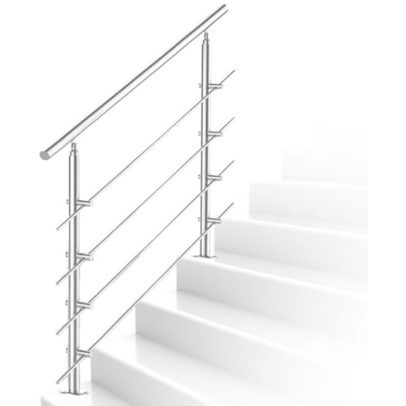 foto del prodotto hengda swanew acciaio inossidabile ringhiera per ringhiera per scale 160 cm 4 montanti a croce 42 mm per scala da giardino interno ed esterno