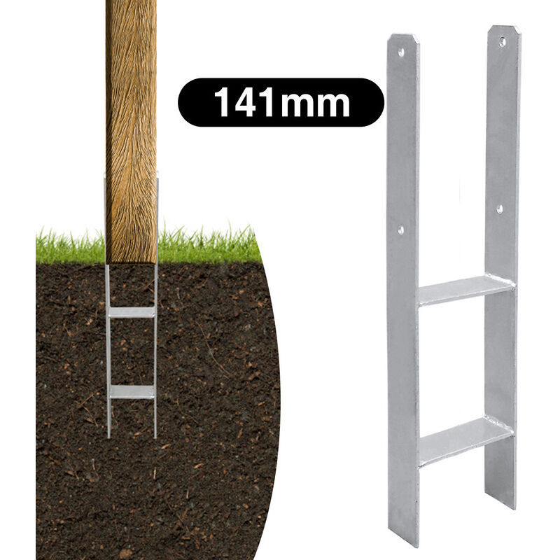 foto del prodotto hengda swanew ancoraggio h supporto palo pergola ancoraggio palo di sostegno recinzione piede 141mm 4 pezzi