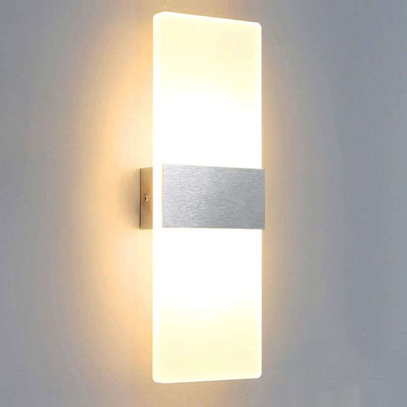 foto del prodotto hengda swanew applique da parete per interni illuminazione da parete moderna in acrilico per soggiorno. camera da letto. scala. corridoio bianco