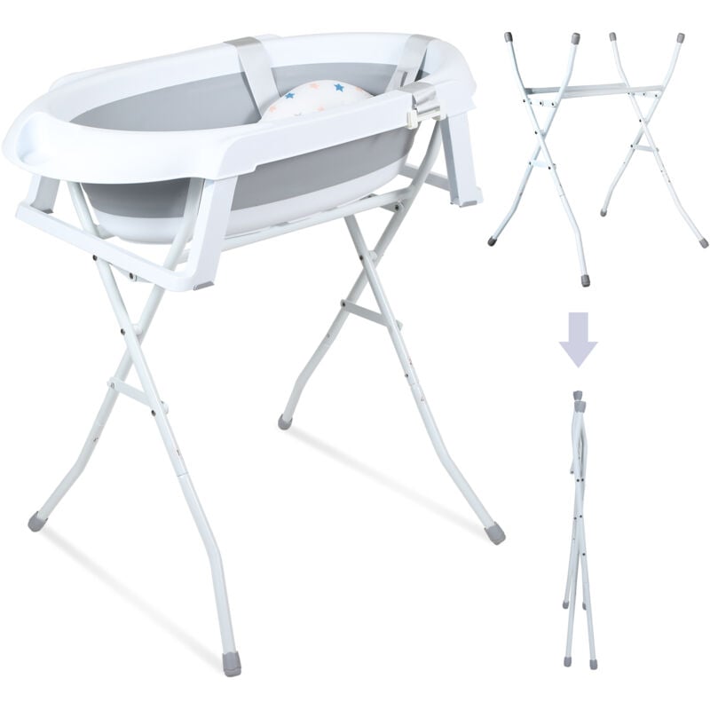foto del prodotto hengda swanew baby bath 85 cm vasca per bambini pieghevole con cuscino e cuscino da bagno vasca con supporto