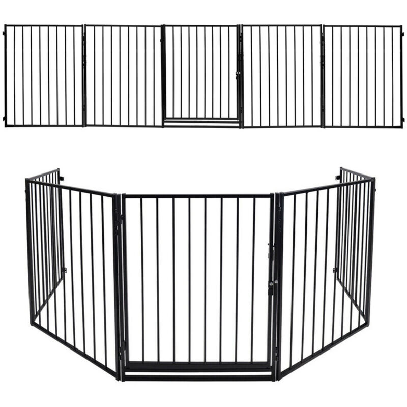 foto del prodotto hengda swanew barriera di sicurezza 300 cm per bambini e animali cancelletto griglia di sicurezza per camino preassemblato barriera protettiva
