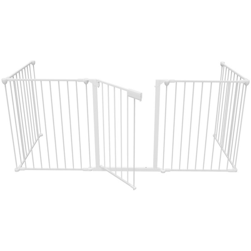 foto del prodotto hengda swanew barriera di sicurezza barriera per porte barriera per camini ripiegabile senza necessit di foratura 5x bianco