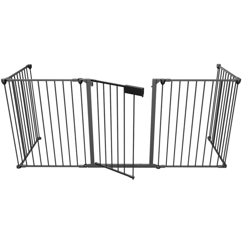 foto del prodotto hengda swanew barriera di sicurezza barriera per porte barriera per camini ripiegabile senza necessit di foratura 5x nero