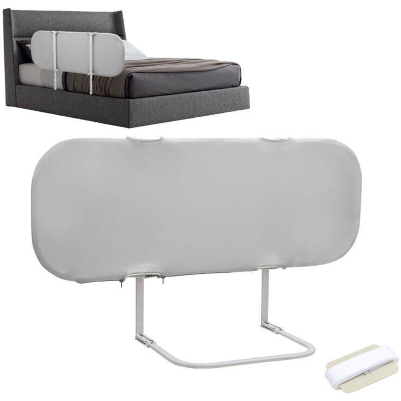foto del prodotto hengda swanew barriera per lettino pieghevole 120 x 45 cm con cinghie di sicurezza recinzione di protezione per bambini grigio 