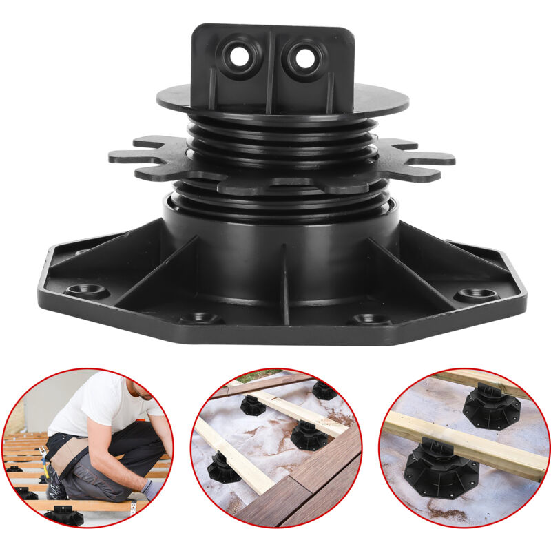 foto del prodotto hengda swanew base di appoggio per terrazzo regolabile con piedistallo di livellamento cuscinetto base base per legno wpc 30 60 mm 10 pezzi