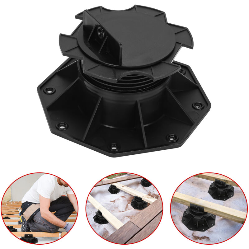 foto del prodotto hengda swanew base di appoggio per terrazzo regolabile con piedistallo di livellamento cuscinetto base base per legno wpc 60 140 mm 20 pezzi