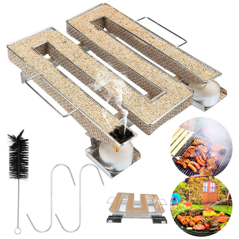 foto del prodotto hengda swanew bbq cold smoke generatore risparmio fuoco produttore fumo in acciaio inossidabile per fumatore grill o fumato fumato fumato cold