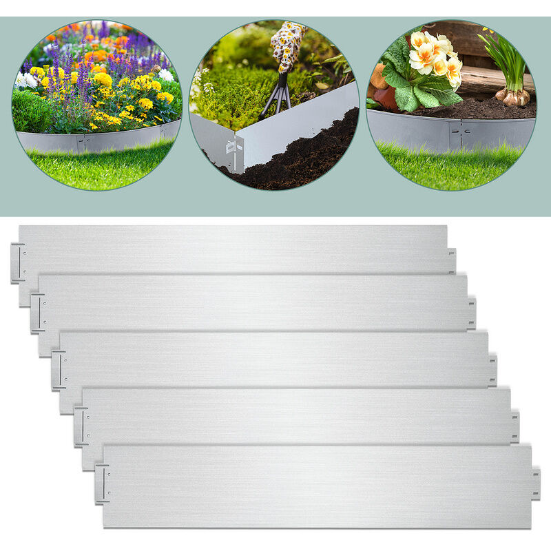 foto del prodotto hengda swanew bordatura per prato prodotti in metallo bordatura per profili bordatura per aiuola resistente alle intemperie giardino 100x18cm 15m