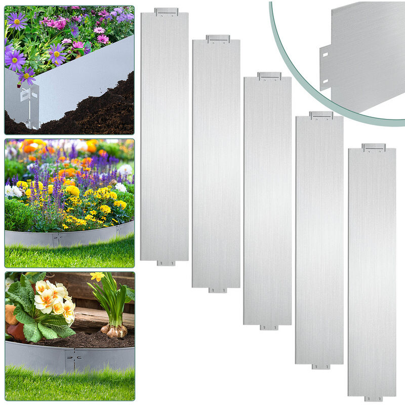 foto del prodotto hengda swanew bordatura per prato prodotti in metallo bordatura per profili bordatura per aiuola resistente alle intemperie giardino 100x18cm 25m
