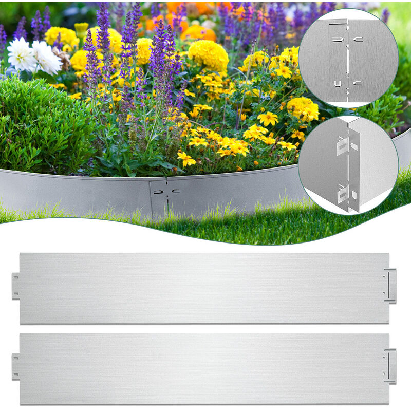 foto del prodotto hengda swanew bordatura per prato prodotti in metallo bordatura per profili bordatura per aiuola resistente alle intemperie giardino 100x18cm 30m