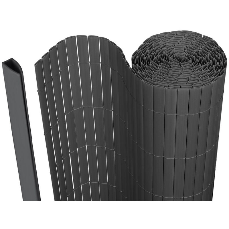 foto del prodotto hengda swanew canisse in pvc per il giardino balcone o terrazza a doppia faccia recinzione frangivento per balconi grigio 180 x 300cm