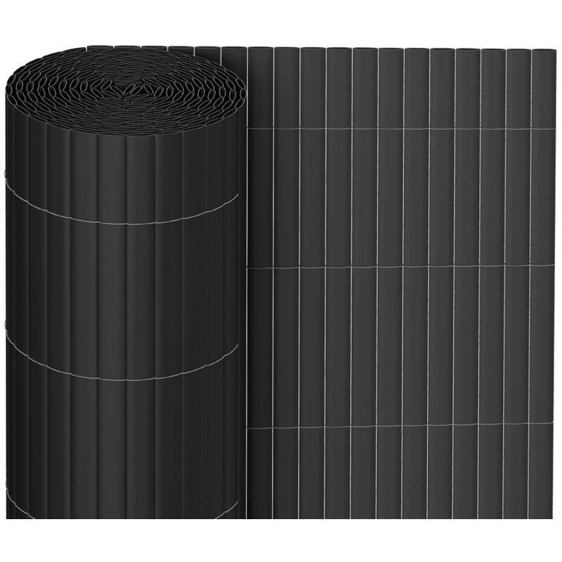 foto del prodotto hengda swanew canisse in pvc per il giardino balcone o terrazza a doppia faccia recinzione frangivento per balconi grigio 80 x 400cm