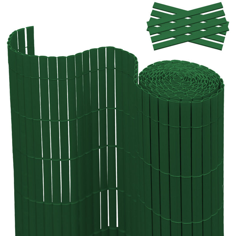 foto del prodotto hengda swanew canisse in pvc per il giardino balcone o terrazza a doppia faccia recinzione frangivento per balconi verde 100 x 400cm