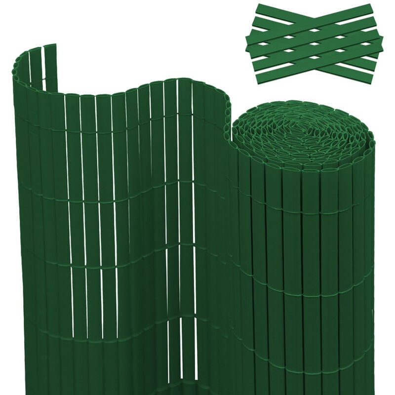 foto del prodotto hengda swanew canisse in pvc per il giardino balcone o terrazza a doppia faccia recinzione frangivento per balconi verde 80 x 500cm