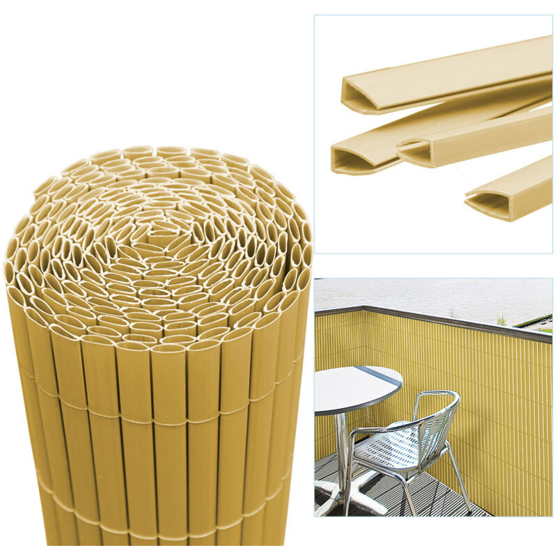 foto del prodotto hengda swanew canisse in pvc, schermo da giardino, piscine, recinzione in pvc resistente ai raggi uv bamb 140 x 400cm