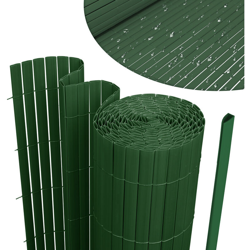 foto del prodotto hengda swanew canisse in pvc, schermo da giardino, piscine, recinzione in pvc resistente ai raggi uv verde 100 x 400cm