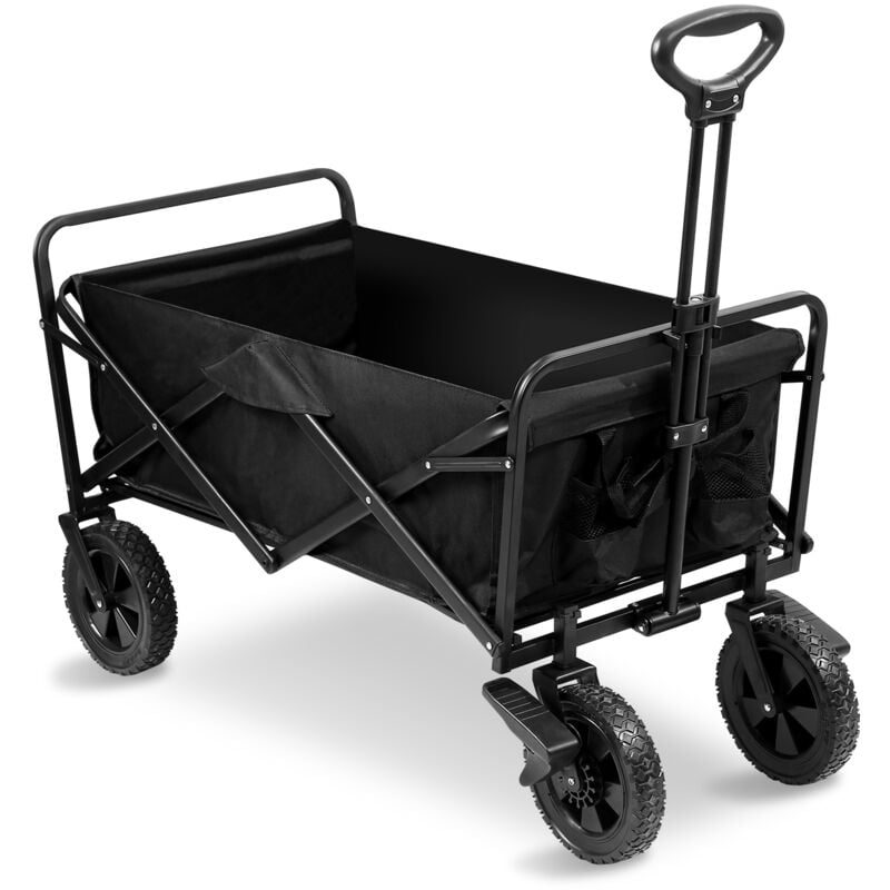 foto del prodotto hengda swanew carrello da trasporto carrello pedonale carrello da giardino carrello porta attrezzi carrello manuale nero
