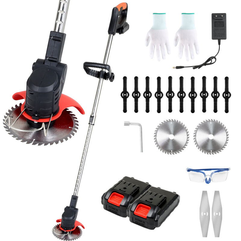 foto del prodotto hengda swanew decespugliatore 18krpm con caricatore con 2x 21v 1.5.0ah caricabatterie