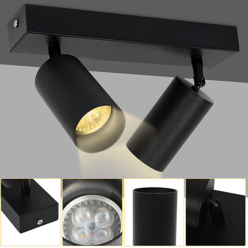 foto del prodotto hengda swanew faretti da soffitto led lampada da soffitto lampada da parete spot da soffitto orientabile a 2 luci