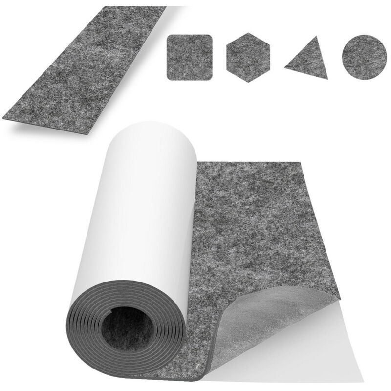 foto del prodotto hengda swanew feltro adesivo per mobili, feltro protettivo per tavolo 100x150cm grigio