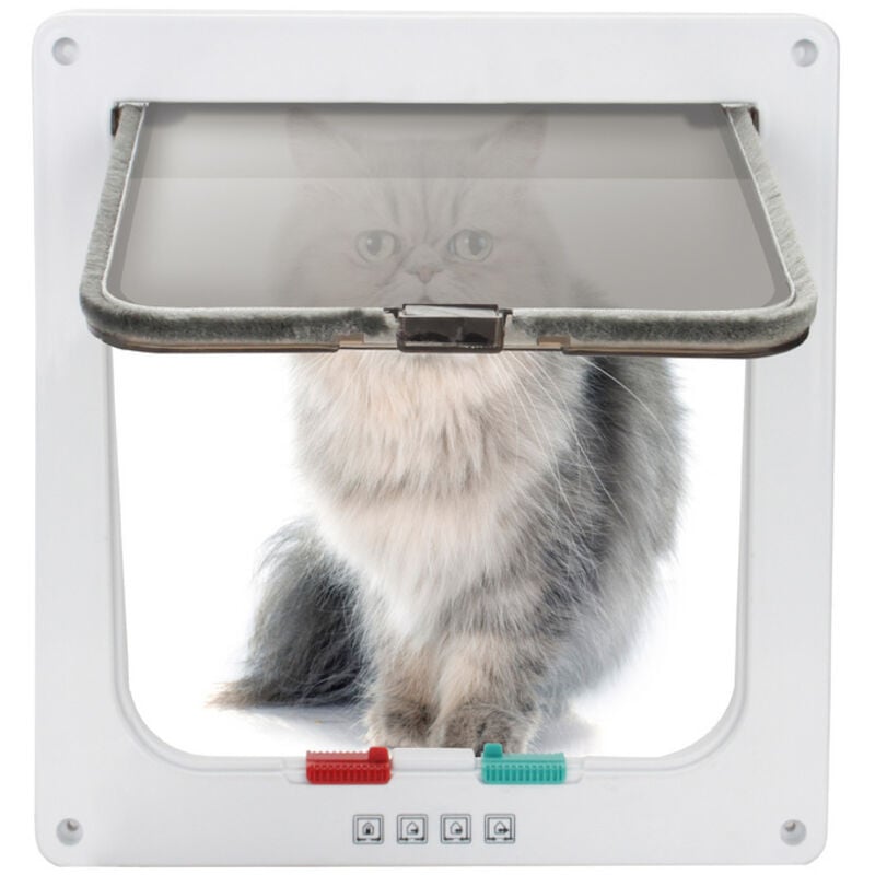 foto del prodotto hengda swanew gattaiola per gatti porta per cani gattaiola a 4 vie sistema di controllo degli ingressi per cani