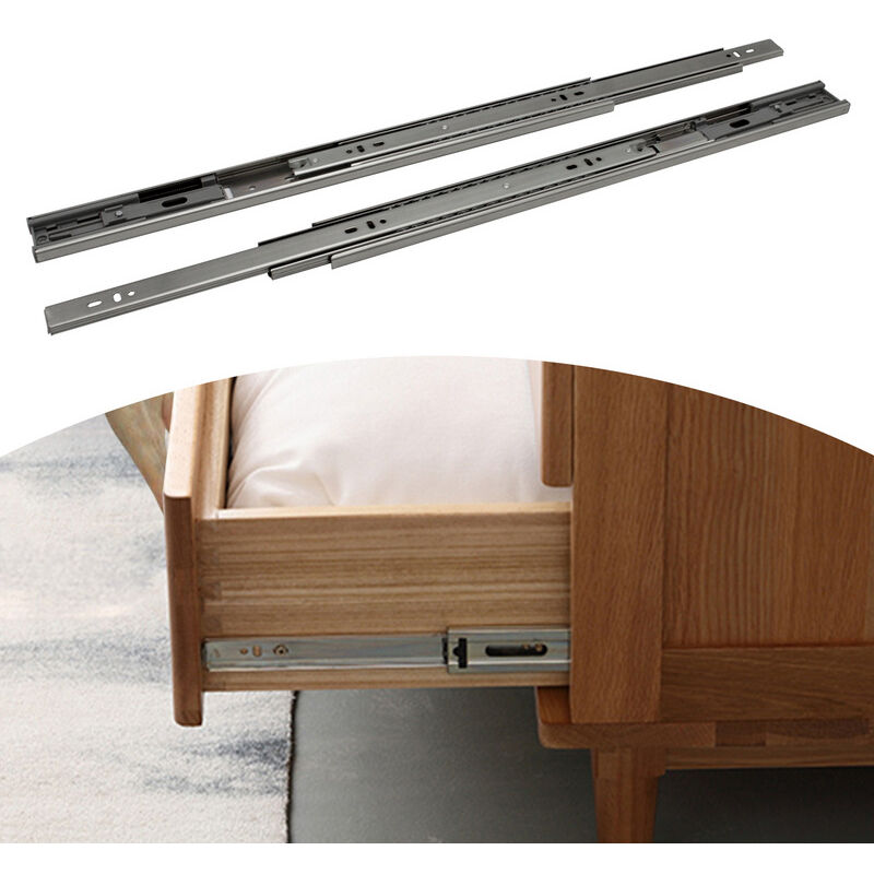foto del prodotto hengda swanew guide per cassetti ad estrazione totale 45 mm con chiusura automatica guida su cuscinetti a sfera 45 mm 350 mm 6 pezzi