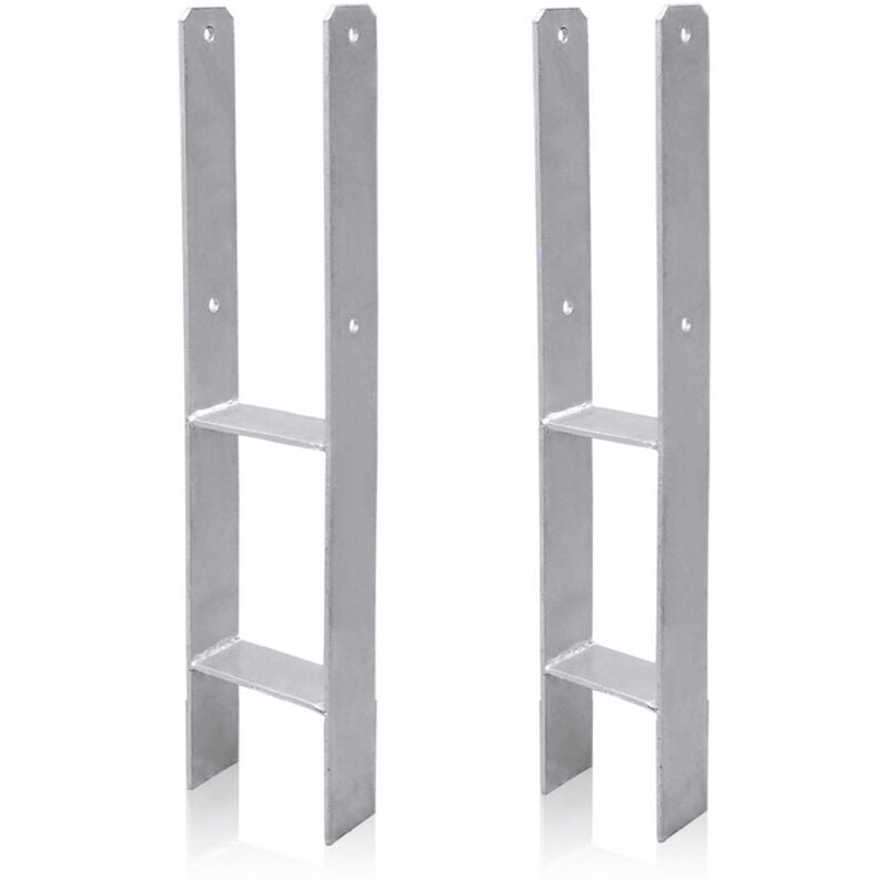 foto del prodotto hengda swanew h anchor 101mm post carrier 2 pezzi di scarpe post ancoraggio post carport carty beams huped fire . per pali 10x 10 cm. auto coperto.