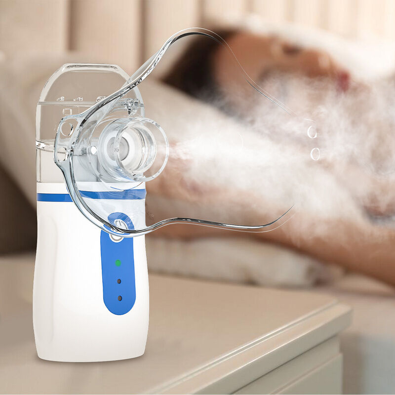 foto del prodotto hengda swanew inalatore. nebulizzatore con boccaglio e maschera per bambini e adulti. portatile e silenzioso. nebulizzazione regolabile