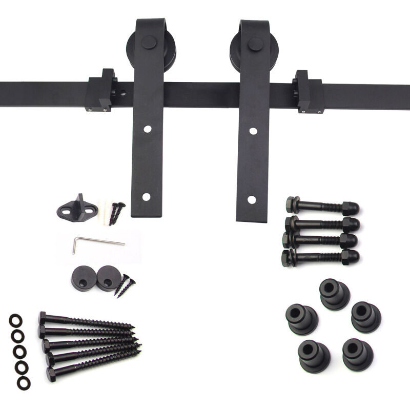 foto del prodotto hengda - swanew kit per porte scorrevoli sistema di montaggio per porte scorrevoli con binario set completo 183cm