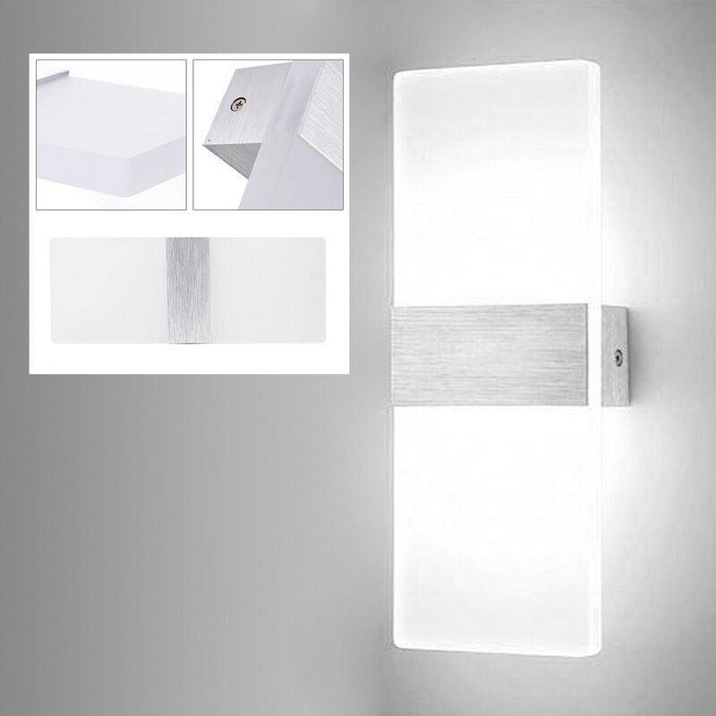 foto del prodotto hengda swanew lampada da parete a led camera da letto corridoio applique da parete inne wall spotlight bianco 12w