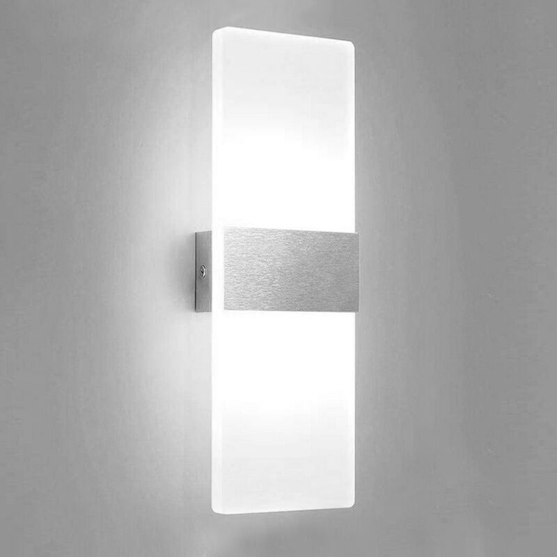 foto del prodotto hengda swanew lampada da parete a led in basso lampada da corridoio per interni lampada da parete per esterni bianco 6w