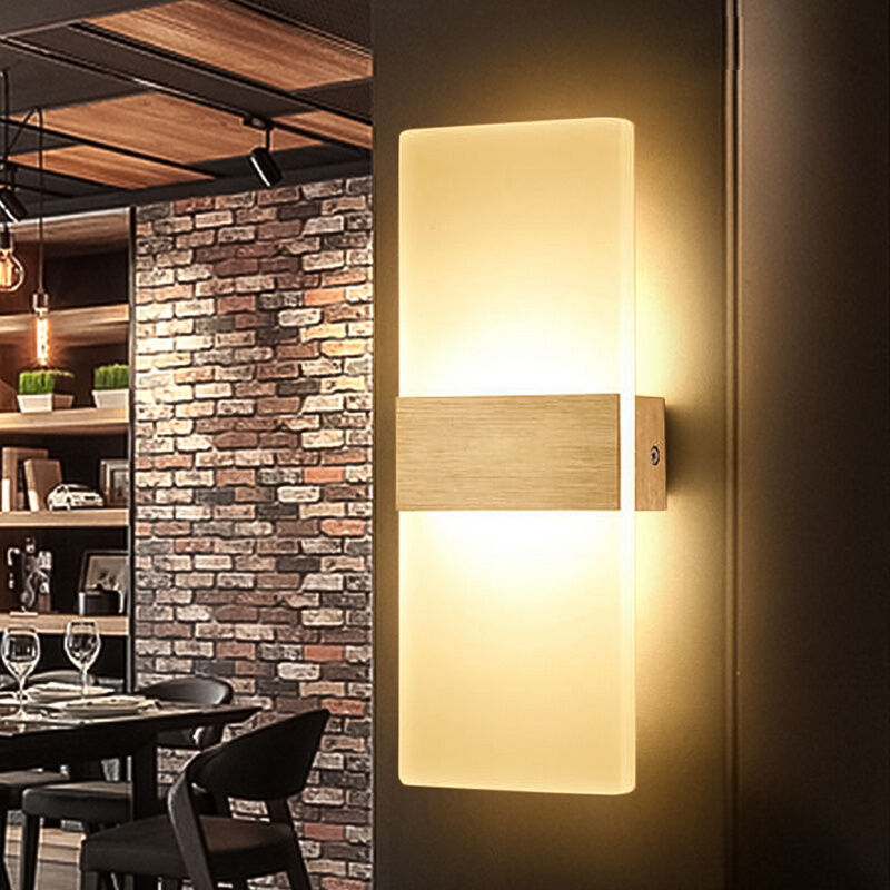 foto del prodotto hengda swanew lampada da parete moderna a led per esterni ip65 lampada da corridoio per scale square up down deco light 7w nero bianco freddo