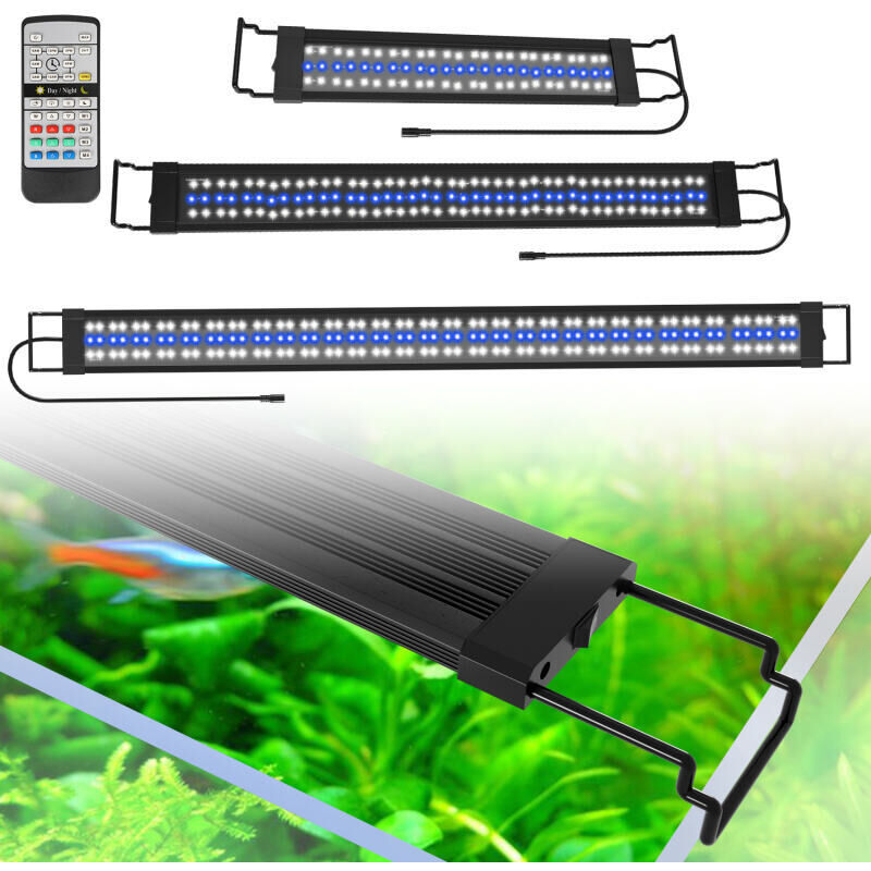 foto del prodotto hengda swanew lampada per acquario led rgb con telecomando senza fili luce per acquario led impermeabile. 120 150cm